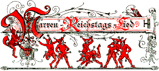 Skizze zum Narren-Reichstags-Lied aus der Narrenzeitung